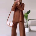 Women’s Casual Polo Collar Outfit Set